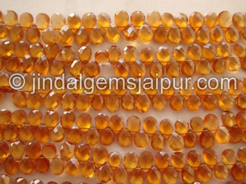 Spessartite Faceted Pear Shape Beads